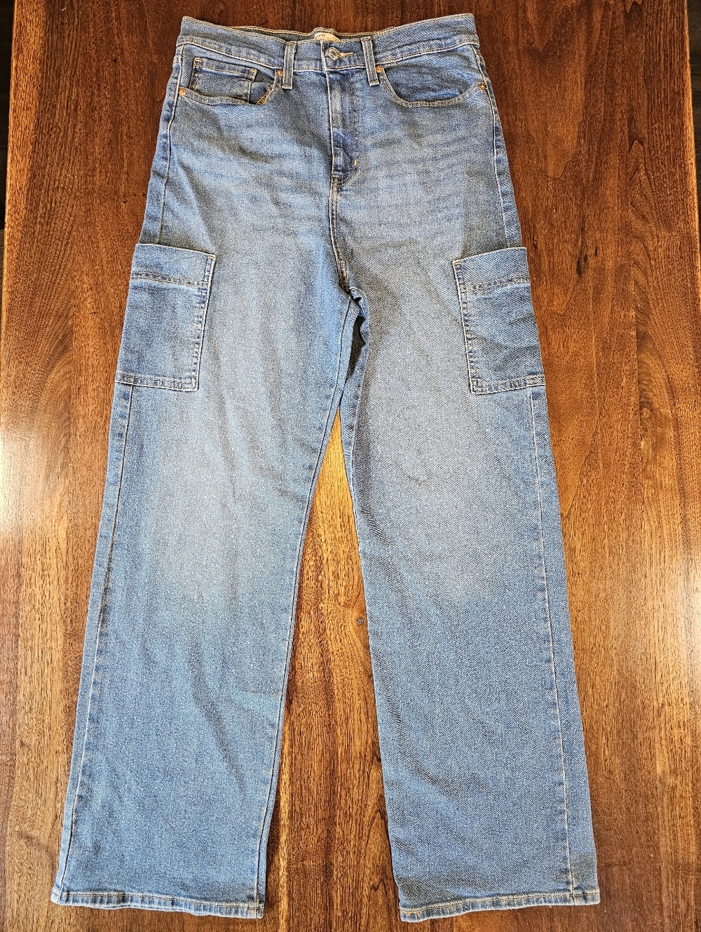 Levi Strauss Women's Heritage High Rise Loose Straight Jeans Size 10